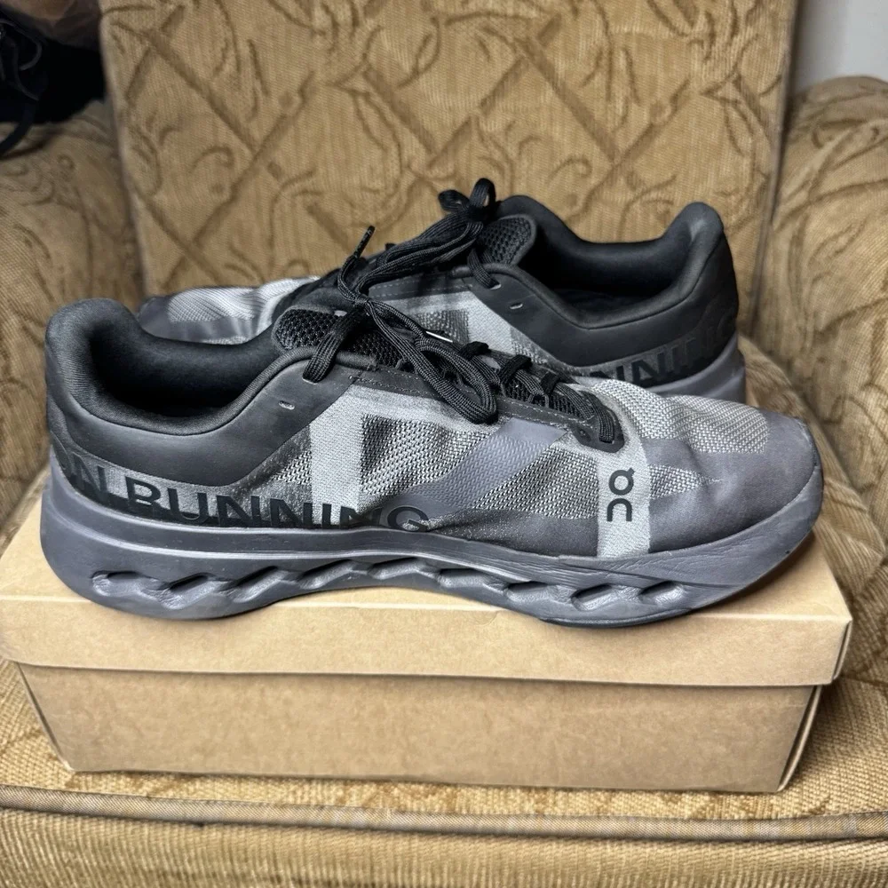 On Cloud Cloudsurfer‎ Next Black Grey Men's Size 12 Running Shoes Sneakers
